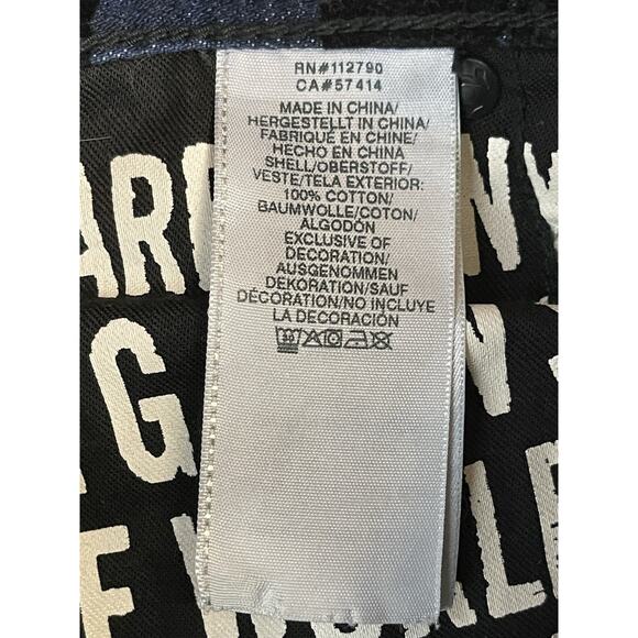 True Religion Jeans Mens 28 Blue Camo Relaxed Skinny Mid Rise Stretch Denim - Picture 11 of 15